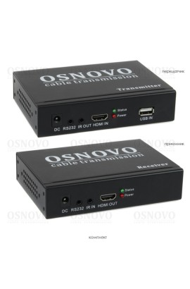 Комплект для передачи HDMI, 2xUSB и ИК по Ethernet Osnovo TLN-HiKM/1&#43;RLN-HiKM/1 (ver.2.1)