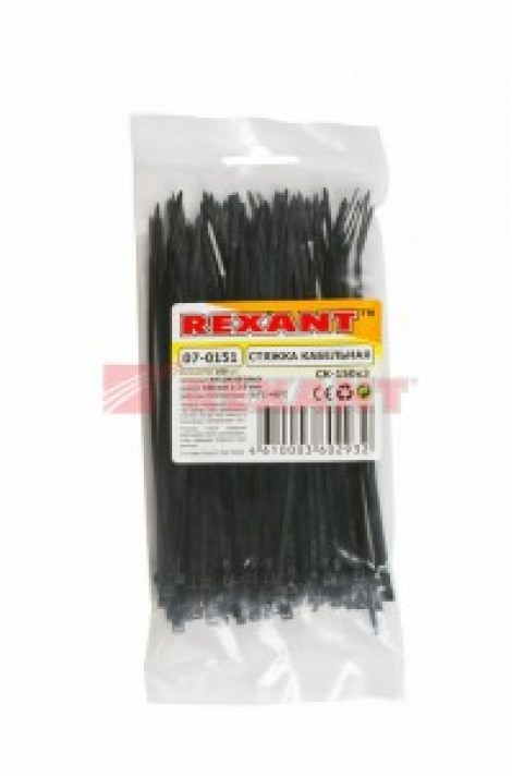 Хомут Rexant  2.5 х 150 мм черный