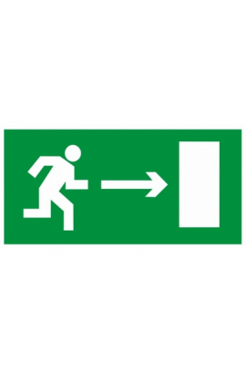 Знак-наклейка 'Направление к эвакуационому выходу направо'